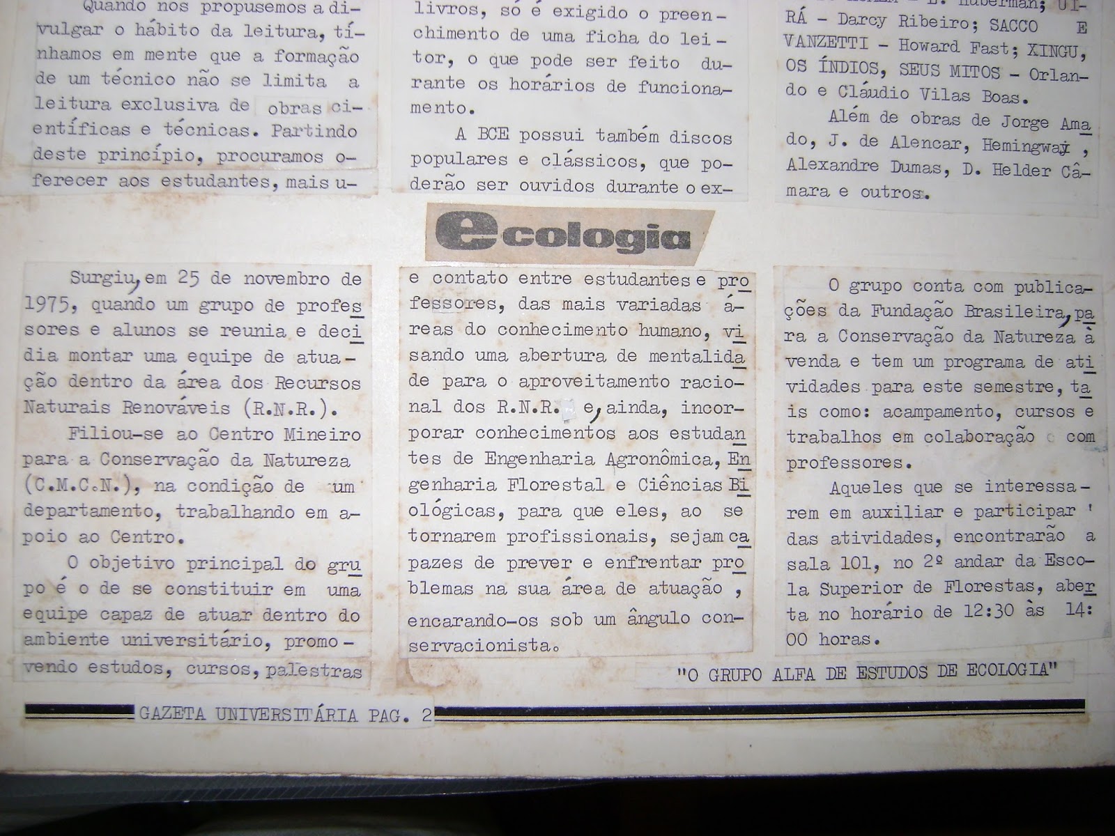 Jornal Gazeta Universitária 1977